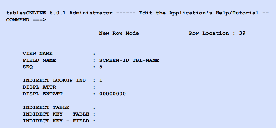 Application's Help/Tutorial—indirect help