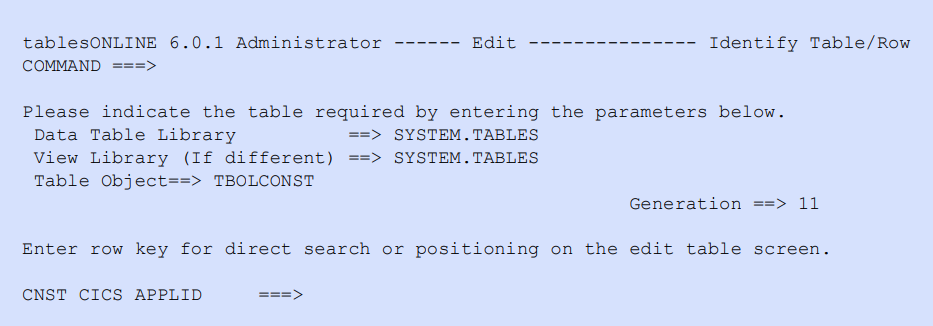 Editing system constants